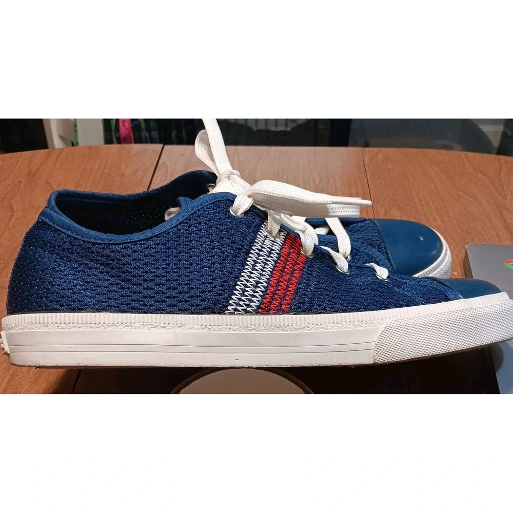 Tommy Hilfiger Sneakers Shoes Women's Size 9 M Red White‎ Stripe Mesh Dark Blue